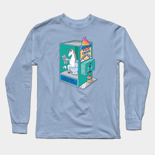 Ice cream rainbow Long Sleeve T-Shirt by coffeeman